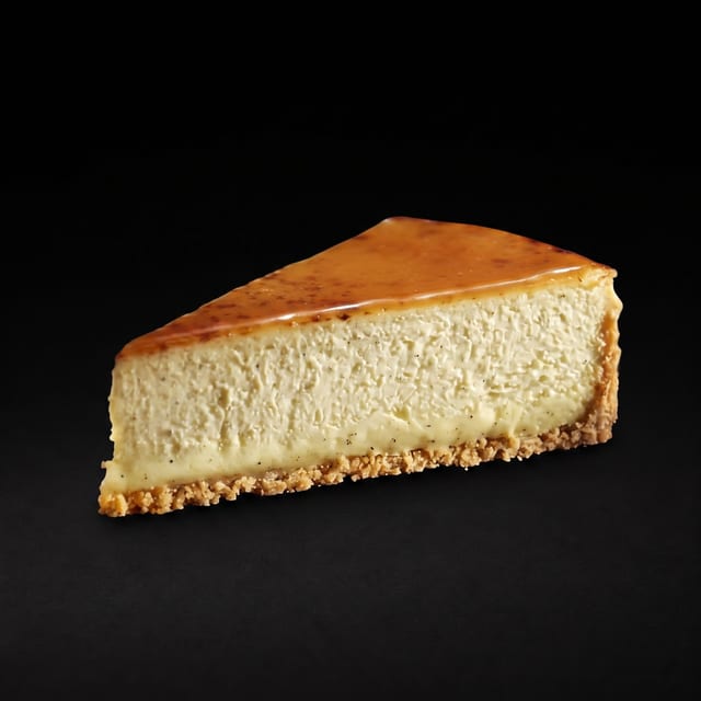 Creme Brulee Cheesecake Slice.