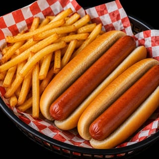 Thursday – 2 Beef Hot dogs & Fries