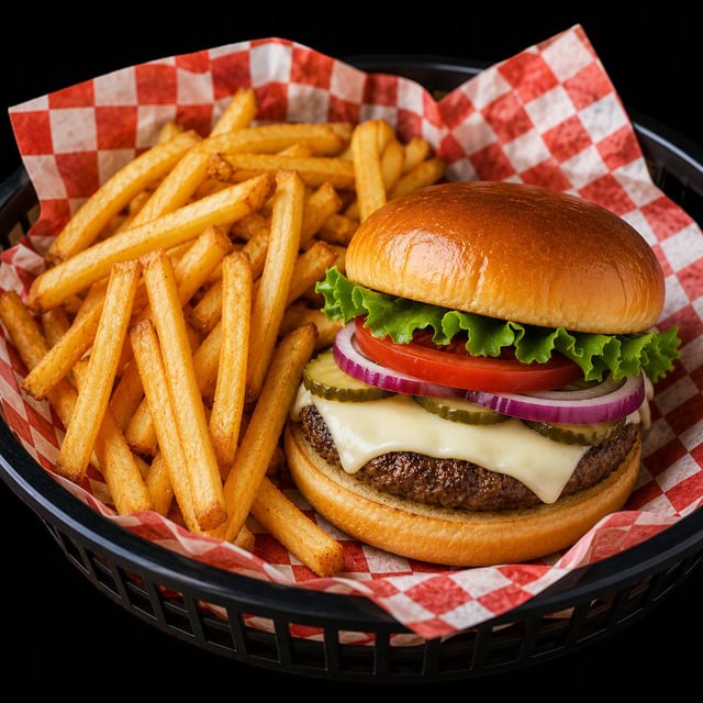 Tuesday – Burger & Fries.